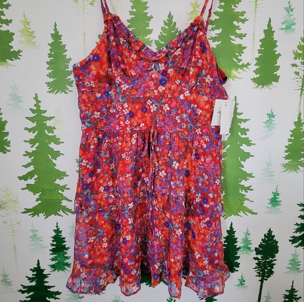 By&By Womens Sleeveless Fit + Flare Dress Juniors.